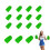 Green Plastic Pom Poms 15 Pack 33cm 1