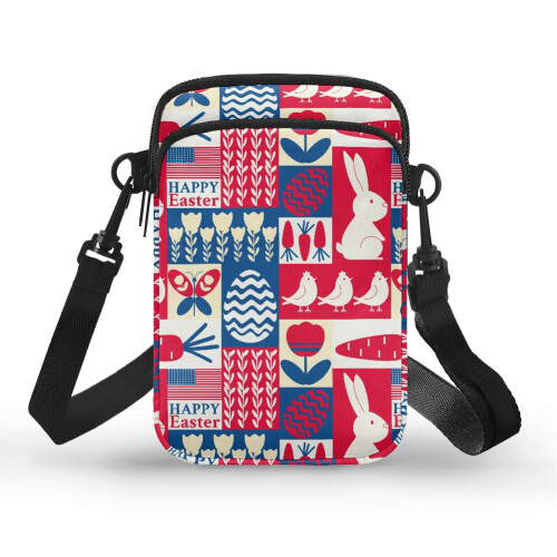 Τσάντα Crossbody με φερμουάρ από πολυεστέρα για το Πάσχα