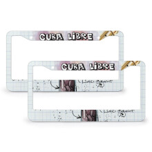Cuba Libre License Plate Cover Metal 2-Pack
