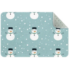 Cute Snowman Winter Rug – Non-Slip, Washable Indoor Mat for Kitchen, Bedroom, Living Room & Entryway