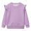Helllila Langarm-Sweatshirt für Kleinkinder, Rundhals-Pullover, Größe 7-8 1