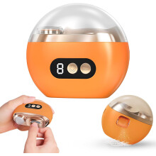 Electric Nail Clipper with Polishing for Seniors Adults Fingernails, Rechargeable Automatic Nail Trimmer 3-Speed, Safe and Convenient, Orange