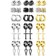 Stud Earrings for Men and Women Stainless Steel Magnetic