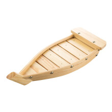 Bateau de service à sushis en matière synthétique beige 12,6 x 8,7