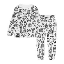 Set pantaloni de colorat pentru copii, băieți și fete, amuzant, pictat manual, DIY, 2 piese, ținute de colorat cu desene animate, seturi de