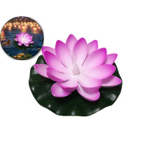 Lotus Lamp Decorations, Led Waterproof Flameless Lotus Tea Lights with Water Lily Pad, Waterproof Floating Lotus Light for Home Garden Pond