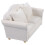 Minisofa til dukkehus, hvit loveseat 1