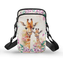 Kabelka cez rameno s kvetinovým vzorom a crossbody vzorom