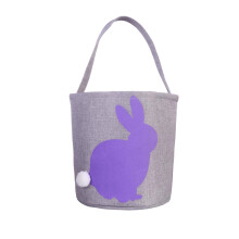 Cestino di Pasqua viola con coniglietto – Confezione da 1