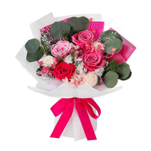 Preserved Rose Bouquet – Forever Flowers, Romantic Gift for Mom, Wife, Girlfriend – Compatible with Valentine's, Anniversary, Mother's Day,