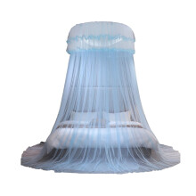 Dome Net Ceiling-Mounted Princess Bed with Foldable Ruffled