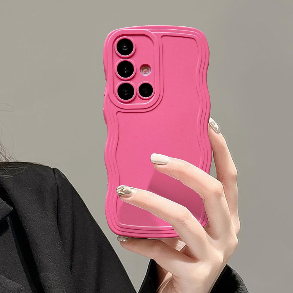 Wave Frame Case For Samsung Galaxy A52 4G/5G & A52s 5G Â Slim, Soft Tpu Bumper Cover, Anti-Scratch, Rose Red 9178400170591