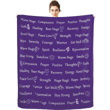 Healing Blanket Get Well Soon Gifts Teal Compassion Blankets Sympathy Prayer Warm Hugs Courage Sunshine Throw Blankets Soft Cozy Blanket 60x80in