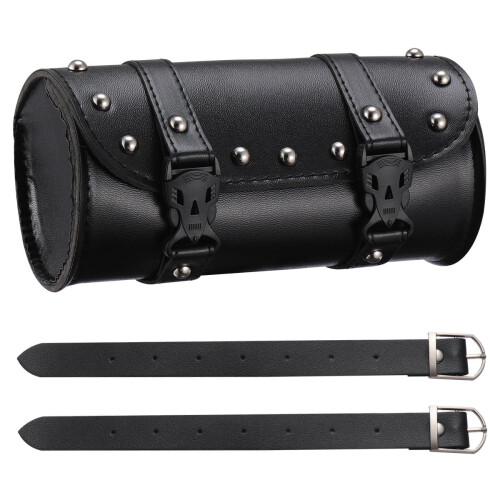 Borsa laterale da serbatoio per moto, colore nero.