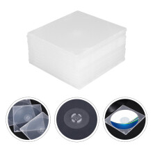 Travel Cd Clear Case CD/DVD Storage Case White ABS 25 Pcs