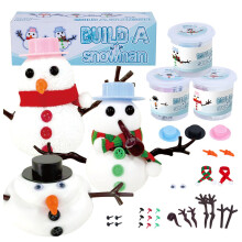 Snowman Building Kit with Air-Dry Clay – Christmas & Birthday Gift for Kids, Teens, Boys & Girls – Compatible with Holiday Crafts