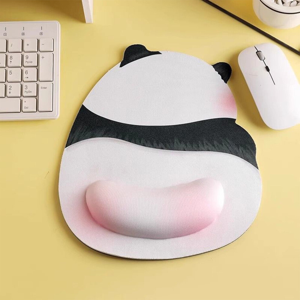 Cute Cartoon Panda Mouse Pad With Gel Wrist Rest, Ergonomic Design For Office & Home Â Compatible With All Mice White 9097180844617