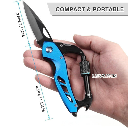 Outdoor Portable Multifunctional Red Folding Tool - Compact Pocket-Sized Multi-Tool with Integrated Practical Functions for Camping & Emergency 2