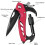 Outdoor Portable Multifunctional Red Folding Tool - Compact Pocket-Sized Multi-Tool with Integrated Practical Functions for Camping & Emergency 5