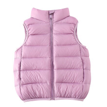 Purple Kids Crewneck Vest for Boys & Girls – Soft Thermal Puffer Tank, Fall/Winter 2025, Ages 7, Compatible with Layering