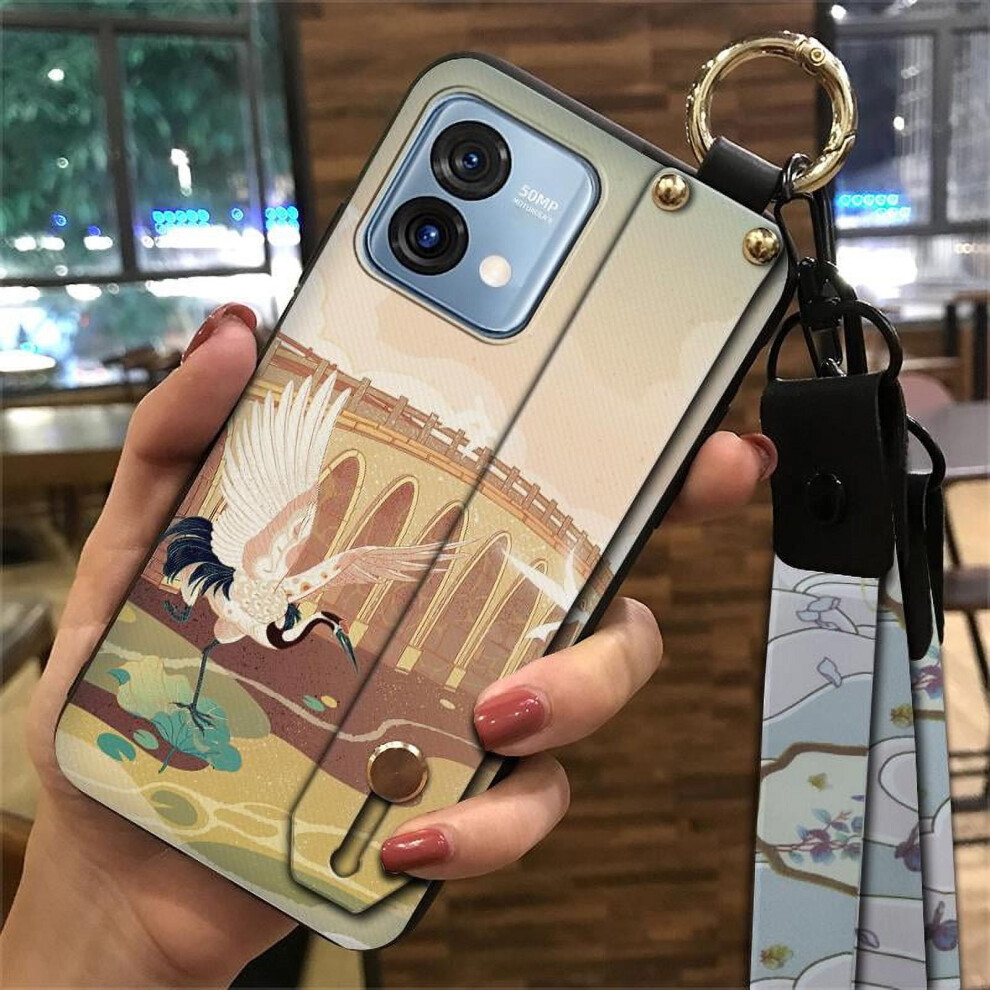 Moto G Stylus 5G 2023 Phone Case With Wrist Strap, Kickstand, Shockproof Silicone Cover Â Chinese Style 9023022576378