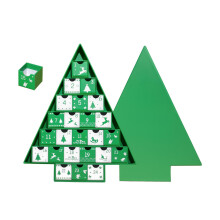 Coffret cadeau sapin de Noël, calendrier de l'Avent à 24 cases, calendrier de l'Avent réutilisable à monter soi-même, cadeau idéal, vert, Noël