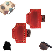 Personalized Magnetic Leather Bookmark with Pen Holder, Red, 2PCS – Compatible with Travelers