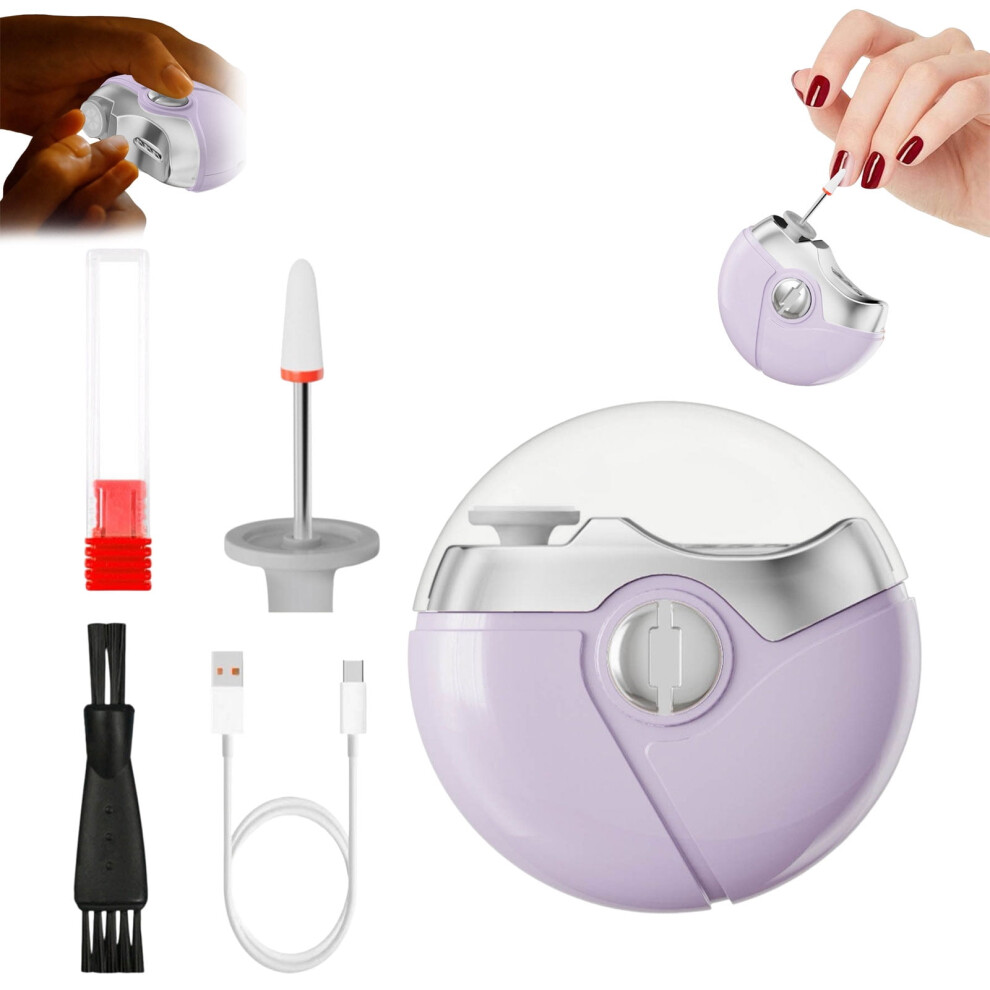 Virenlux Electric Nail Clipper with Light, 2 Speeds, USB