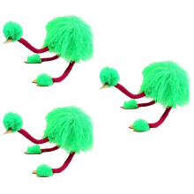 3Pièces Marionnettes Oiseaux D'autruche Vertes En Peluche Pour Enfants