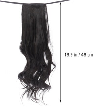 Queue de cheval d'extension de 48 cm sans marque pour femmes noires, perruque élégante