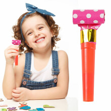 Party Photo Booth Props 1 Pieces Blower Horns Whistles Squawkers Fringed Noise Maker For Birthday Graduation Sporting Events,Black Party Balloon
