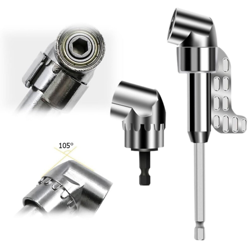 105 Right Angle Drill Adapter, 1/4" Hex Shank Â Compatible With Power Screwdrivers 9401284758648