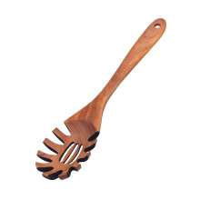 Wooden Spaghetti Pasta Server Long Handle Utensil with Teeth Ideal Cooking Tool for Kitchen