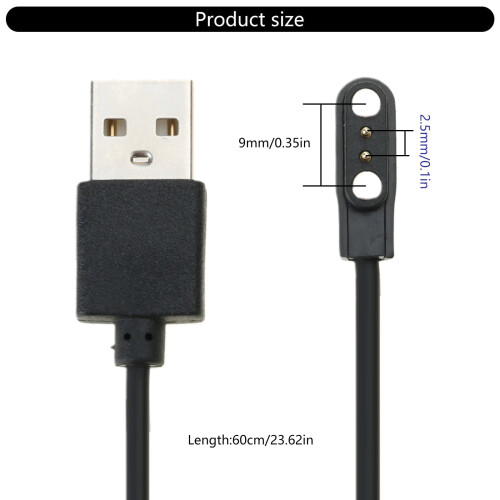 Charging Cable Magnetic Charging Cable For Smartwatch, Quick Charging USB Cord 60CM 2