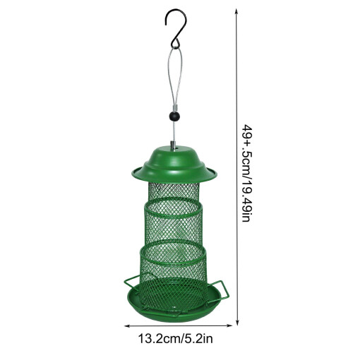 Round Foldable Bird Feeder Green 20x5in 1