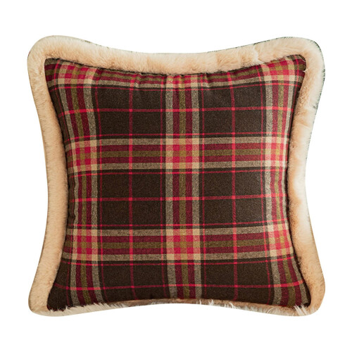 Couch Throw Pillow Cover Christmas Embroidered Multicolor