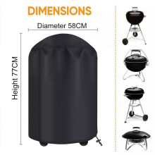 Heavy Duty Oxford Cloth Grill Cover Rainproof BBQ Shield for Weber Kettles