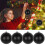 Matte Black Ball Christmas Ornaments 4" 4pcs 2