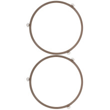 2Pcs Microwave Turntable Rings Glass Plates with Plastic Support Trays