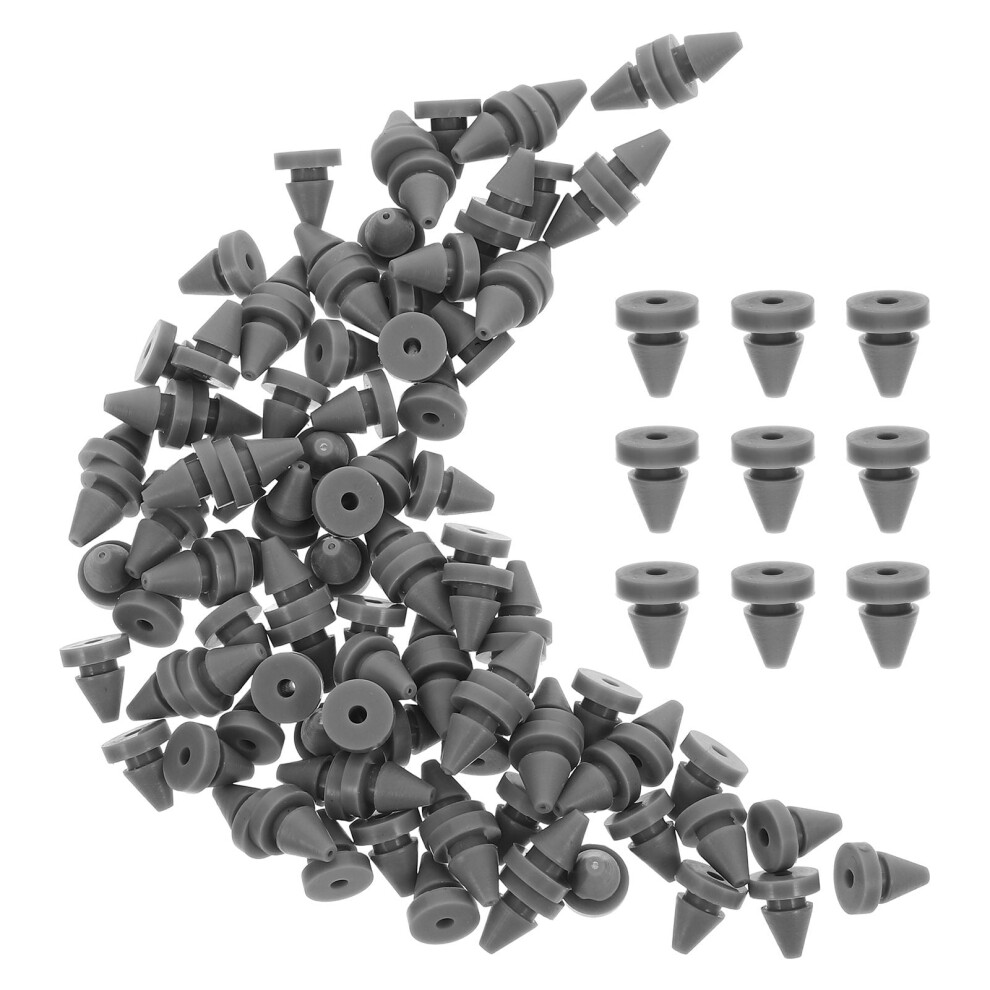 50 Pieces Rubber Door Bumpers Dark Grey Door Dampener Noise Reduction For Commercial Use 9401284760399