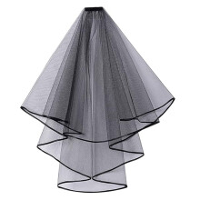 Luxurious Two-Tier Wedding Veil With Comb And Lace Trim Bridal Headpiece For Ceremonies