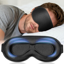 Blackout Sleep Mask for Men & Women – Weighted 3D Design, Zero Eye Pressure, Ideal for Flights, Car Trips, Office Naps – Compatible with Travel