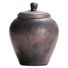 Jarra de chá de cerâmica estilo japonês, recipiente para chá, caixa de armazenamento de chá, reservatório de cerâmica para chá a granel.
