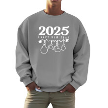 Sweatshirts for Men and Women Fashion New Year Fall Plus Hoodless Pullovers Fashion Sweatshirts Holiday Logo Print Clothing Tops for Men
