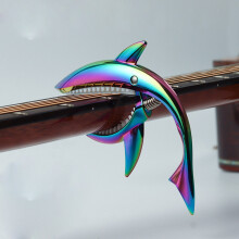 Professionel metalhajformet guitarcapo til akustiske og elektriske guitarer, justerbar stemmeklemme med grebsvenligt design