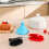 Silicone Heat Insulation Clip & Funnel – Multi-Functional, Blue, Compatible with Amazon 5