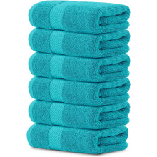 Luxury Hand Towels | 100% Turkish Cotton Hotel spa Bathroom Towel | 16x30 | 6 Pack |