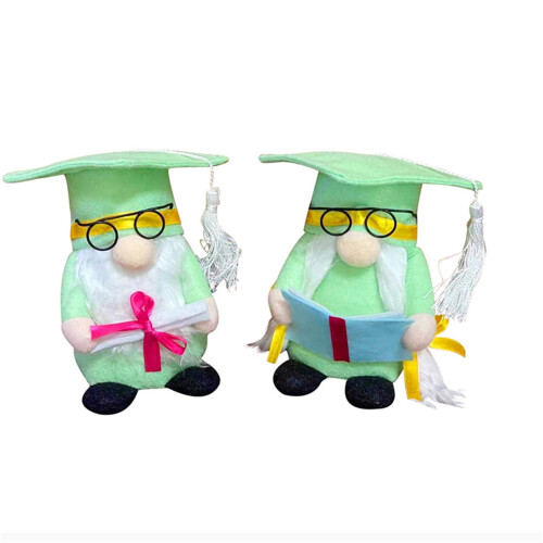 Graduation Plush Gnome Doll Handmade Soft Cloth Faceless 1