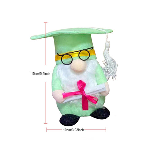 Graduation Plush Gnome Doll Handmade Soft Cloth Faceless 2