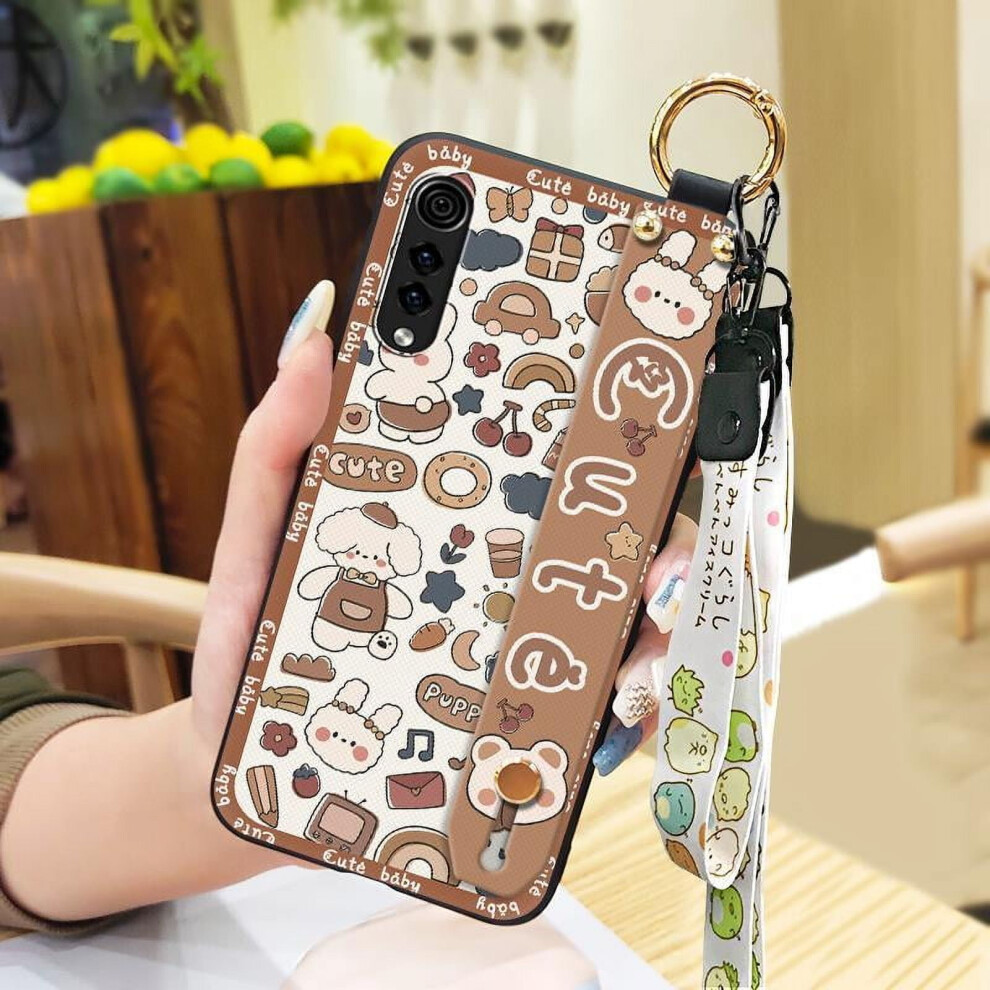 Shockproof Phone Case For Lg Velvet 4G/5G, Waterproof, Anti-Knock, Wristband, Kickstand, Cute Cartoon Design, Soft Silicone 9023022577825